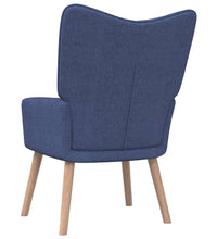 Relaxsessel mit Hocker Blau Stoff