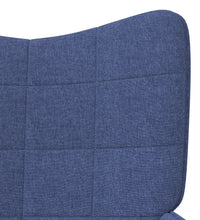 Relaxsessel mit Hocker Blau Stoff