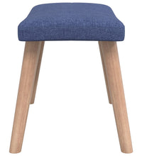 Relaxsessel mit Hocker Blau Stoff