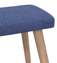 Relaxsessel mit Hocker Blau Stoff