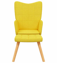 Relaxsessel mit Hocker Senfgelb Stoff