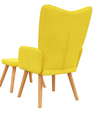 Relaxsessel mit Hocker Senfgelb Stoff