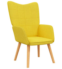 Relaxsessel mit Hocker Senfgelb Stoff