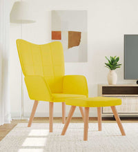 Relaxsessel mit Hocker Senfgelb Stoff