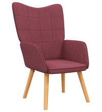 Relaxsessel mit Hocker Weinrot Stoff
