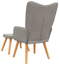 Relaxsessel mit Hocker Taupe Stoff