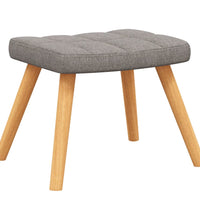 Relaxsessel mit Hocker Taupe Stoff