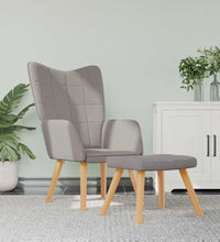 Relaxsessel mit Hocker Taupe Stoff