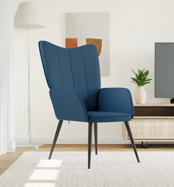 Relaxsessel Blau Stoff