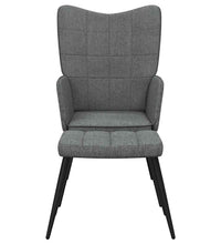 Relaxsessel mit Hocker Dunkelgrau Stoff