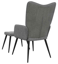 Relaxsessel mit Hocker Dunkelgrau Stoff