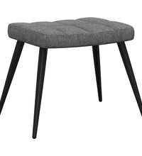 Relaxsessel mit Hocker Dunkelgrau Stoff