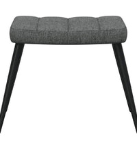 Relaxsessel mit Hocker Dunkelgrau Stoff