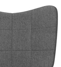 Relaxsessel mit Hocker Dunkelgrau Stoff