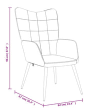 Relaxsessel mit Hocker Dunkelgrau Stoff