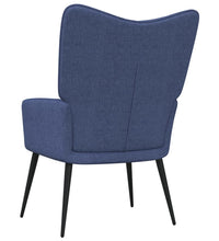 Relaxsessel mit Hocker Blau Stoff