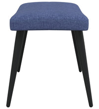 Relaxsessel mit Hocker Blau Stoff