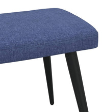 Relaxsessel mit Hocker Blau Stoff