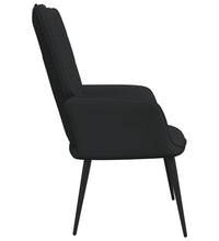 Relaxsessel mit Hocker Schwarz Stoff