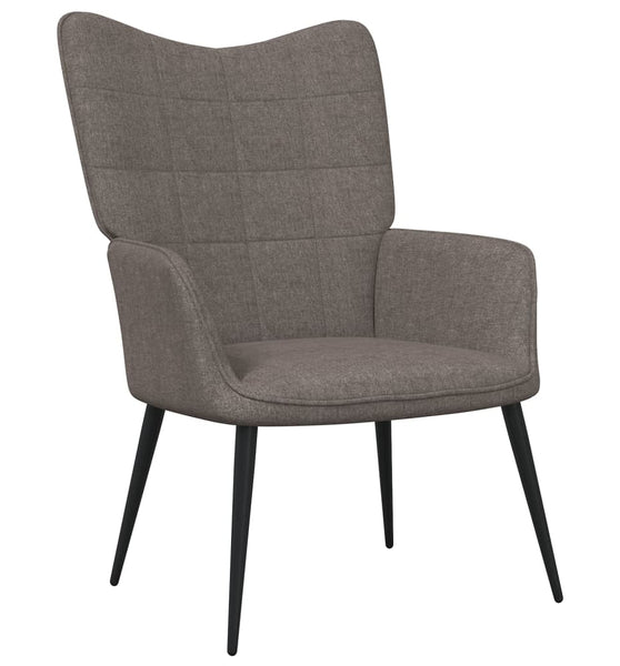 Relaxsessel mit Hocker Taupe Stoff