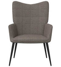 Relaxsessel mit Hocker Taupe Stoff