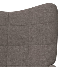 Relaxsessel mit Hocker Taupe Stoff