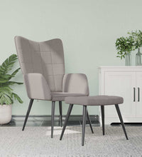 Relaxsessel mit Hocker Taupe Stoff