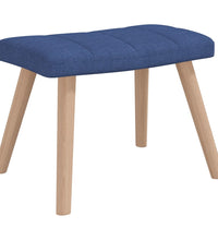 Schaukelsessel mit Hocker Blau Stoff