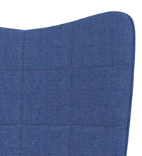 Schaukelsessel mit Hocker Blau Stoff