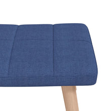 Schaukelsessel mit Hocker Blau Stoff