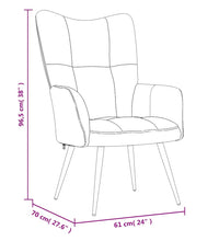 Relaxsessel mit Hocker Dunkelgrau Samt