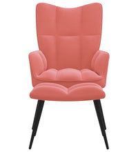 Relaxsessel mit Hocker Rosa Samt