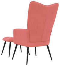 Relaxsessel mit Hocker Rosa Samt