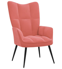 Relaxsessel mit Hocker Rosa Samt