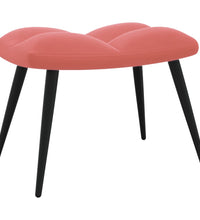 Relaxsessel mit Hocker Rosa Samt