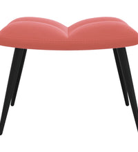 Relaxsessel mit Hocker Rosa Samt