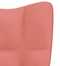 Relaxsessel mit Hocker Rosa Samt