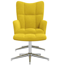 Relaxsessel mit Hocker Senfgelb Samt
