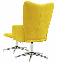 Relaxsessel mit Hocker Senfgelb Samt