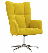 Relaxsessel mit Hocker Senfgelb Samt