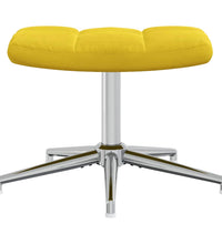 Relaxsessel mit Hocker Senfgelb Samt