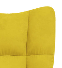 Relaxsessel mit Hocker Senfgelb Samt