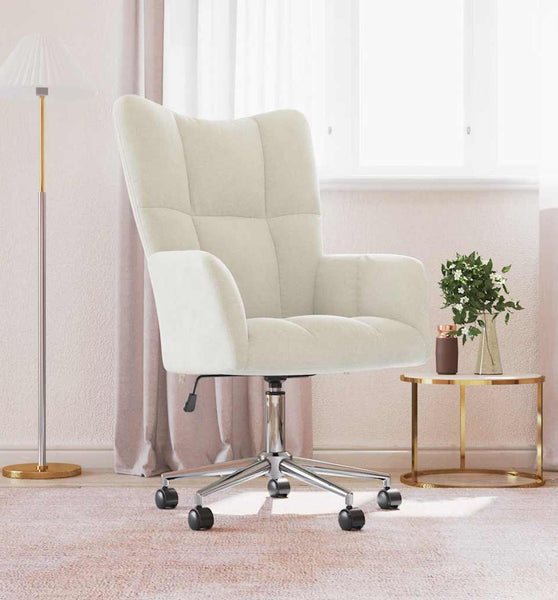 Relaxsessel Cremeweiß Samt