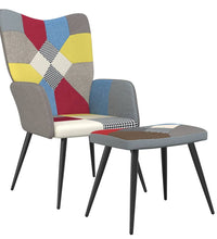 Relaxsessel mit Hocker Patchwork Stoff