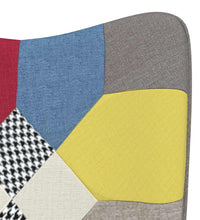 Relaxsessel mit Hocker Patchwork Stoff