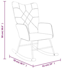 Schaukelsessel mit Hocker Patchwork Stoff