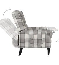 Relaxsessel Verstellbar Grau Stoff