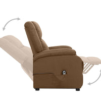 Aufstehsessel Braun Stoff