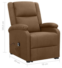 Aufstehsessel Braun Stoff