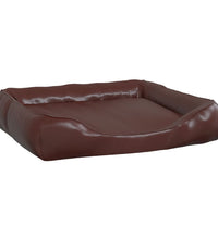 Hundebett Braun 105x80x25 cm Kunstleder